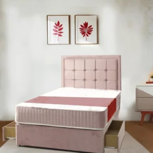 Bedrush Pink Divan Bed in 2FT6 To 6FT Super King Sizes