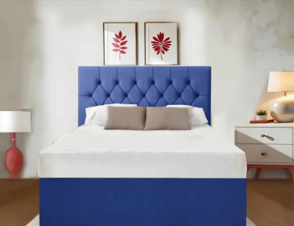 Blue Divan Bed With Storage – Bedrush Fabric Divan