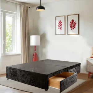 Hannah Charcoal Chenille Divan Base With Drawers