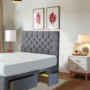 Suva Chesterfield Floor Standing Velvet Headboard