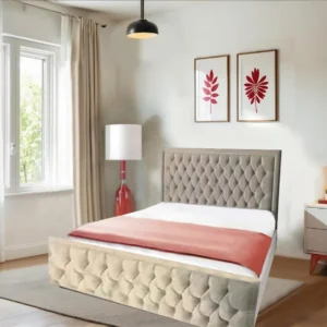 Yorkshire Deluxe Bed with Ottoman Gas Lift Storage - 3ft to 6ft Size | bedrush.co.uk