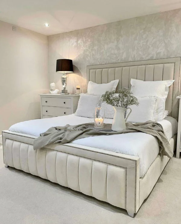 Bespoke Dior Bed 3ft to 6ft Super King Size With & Without Ottoman Gas Lift, & Mattress Options - bedrush.co.uk