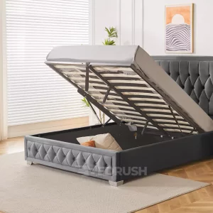 Grey Gas Lift Bed