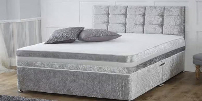 What Makes Silver Crushed Velvet Base with Storage Special